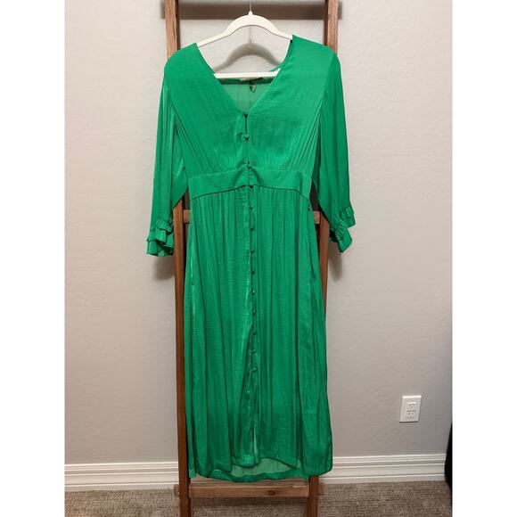 SCOTCH & SODA - V-neck A-line Dress with Ruffle-size large - Picture 4 of 7